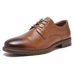 SHULOOK Anzugschuhe Oxford Classic Business Derby Schnürhalbschuhe Hellbraun