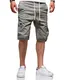 JACKETOWN Kurze Hosen Herren Cargo Shorts Baumwolle Bermuda Shorts Herren Sommer Freizeithose Elastische Taille mit Taschen