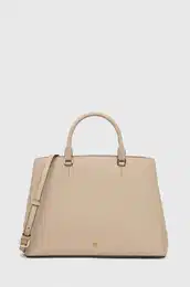 Usnjena torbica Lauren Ralph Lauren rna barva