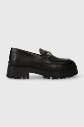Usnjeni mokasini Loafer Sierra enski, rna barva, 44223051861