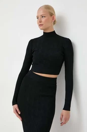 Majica z dolgimi rokavi enski, rna barva