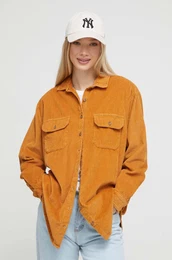 Srajca iz rebrastega žameta rjava barva