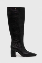Usnjeni elegantni kornji BANANA TALL BOOT enski, rna barva, 154529-006