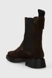 Temno rjava Gumijasti Gležnjarji za dame image