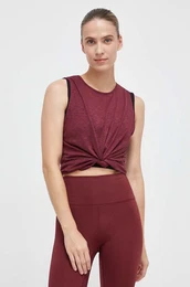 Top za vadbo Soft Texture bordo barva