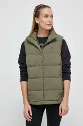 Brezrokavnik s puhom enski, zelena barva