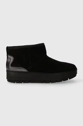 Usnjene sneke METALLIC SUEDE SNOWBOOT rna barva, FW0FW07850