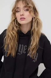 Pulover enska, rna barva, s kapuco