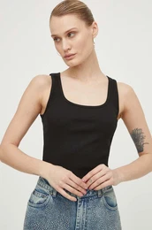 Top za ene, boja: crna