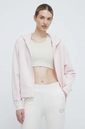 Pulover enska, roza barva, s kapuco