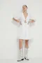 Krem Short sleeves Bluza Obleke za dame image