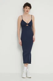 Obleka Wavey Lady mornarsko modra barva, ERJKD03469