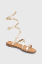 Sandali Spinella enski, zlata barva, 13748584.Spinella