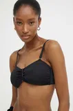 Črna Z naborki Zgornji del bikini za dame image