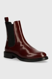 Usnjeni chelsea Lanz enski, bordo barva, S100401-02