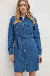 Obleka REGULAR DENIM DRESS PL953581HT8