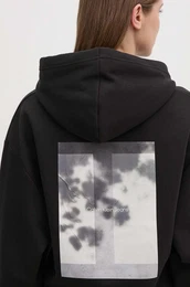 Pulover enski, rna barva, s kapuco, J20J224350