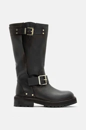 Usnjeni elegantni kornji Tay Biker Boot enski, rna barva, W026FA