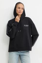 Pulover enski, rna barva, s kapuco, 246W2109