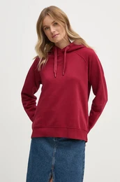 Pulover FELICITY HOODIE enski, rdea barva, s kapuco, PL581462
