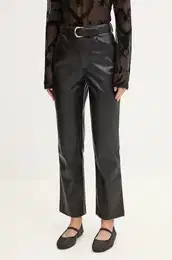 Hlae Vegan Leather Trousers enske, rna barva, NFDTR325