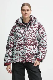 Jakna za ene, boja: tirkizna, za zimu, oversize, IW3844