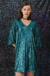 Obleka turkizna barva