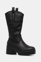 Elegantni kornji Wintu Long Chunky Western Boots rna barva, ND90V