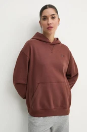 Bombaen pulover enski, rjava barva, s kapuco, WT41537ROK