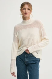 Pulover s primesjo volne NAOMI enski, be barva, PL702243