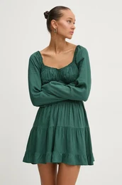 Obleka Hollister Co. zelena barva, KI359-4295