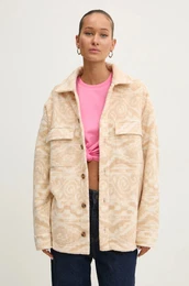 Srajna jakna Happy Camper Shacket be barva, ABJFT00417