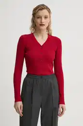 Pulover SALEONORE enski, rdea barva, F24400089