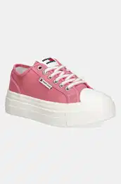 Teniske TJW FOXING FLATFORM SNEAKER LOW enske, roza barva, EN0EN02713