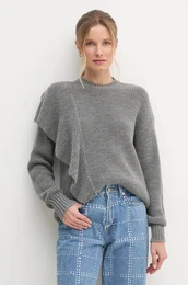 Pulover enski, siva barva, 138YM105F