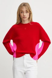 Pulover iz kamirja rdea barva, WPR02157