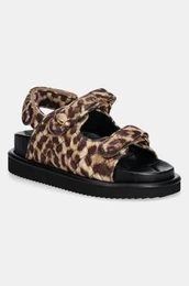 Kone sandale Orson za ene, boja: be, s platformom, 3469639289