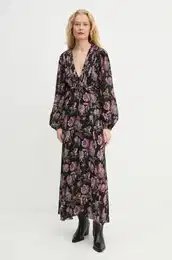Haljina boja: crna, maxi, ravna, FROB29079K