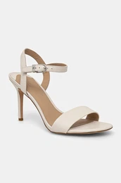 Usnjene visoke pete Lauren Ralph Lauren Gwen be barva, 802940727005