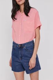 Kratke hlae iz jeansa ensko, mornarsko modra barva,