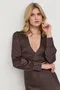 Rjave elegantne bluze z dolgimi rokavi image