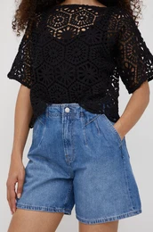 Jeans kratke hlae Stella Adapt enske, mornarsko modra barva