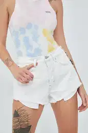 Kratke hlae iz jeansa ensko, bela barva,