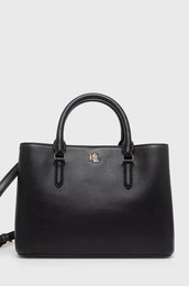 Usnjena torbica Lauren Ralph Lauren rna barva