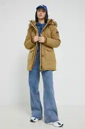 Parka ženska, zelena barva,