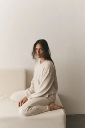 Pulover MUUV. Subtle Cotton enski, be barva