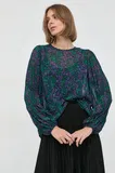 Mešane barve Bluza s Puf Rokavi za dame image