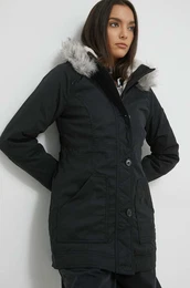 Parka Hollister Co. ženska, črna barva,