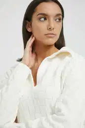 Pulover ženski, bež barva,