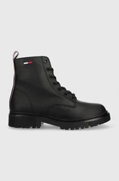 Glenjae Lace Up Flat Boot za ene, boja: crna, ravna potpetica